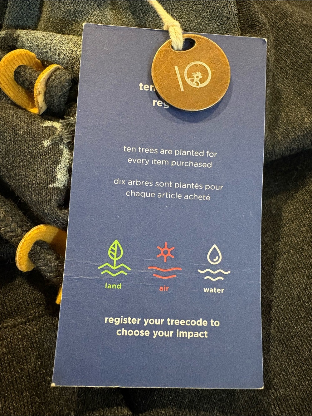 🌲 NWT Tentree Juniper Hoodie Small Phantom Forest Graphic Sustainable - Picture 8 of 9